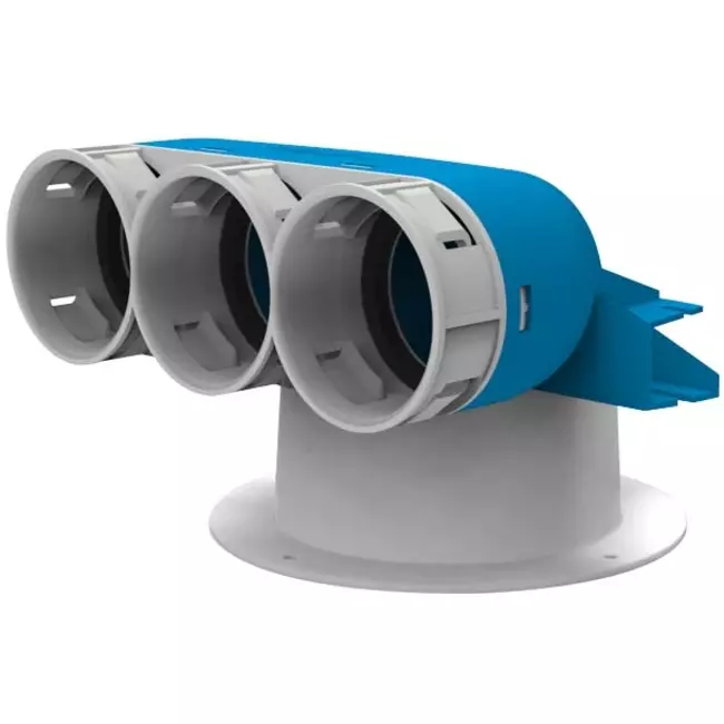 Vent-Axia Uniflexplus ventilkollektor 3 x Ø69mm med Ø 125 mm tud