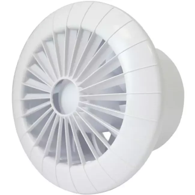 Rund badeværelsesventilator i hvid – Ø 120 mm – aRid 120 BB