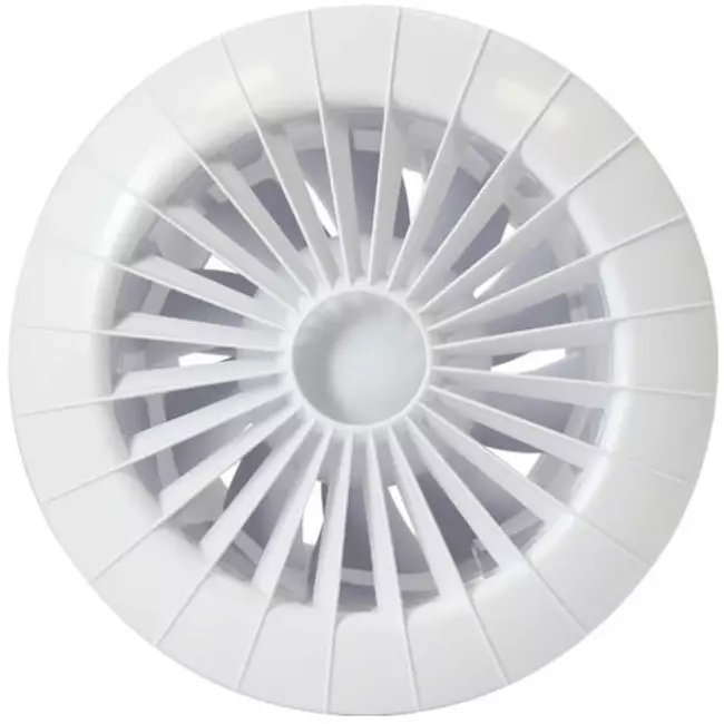 Rund badeværelsesventilator i hvid – Ø 120 mm – aRid 120 BB