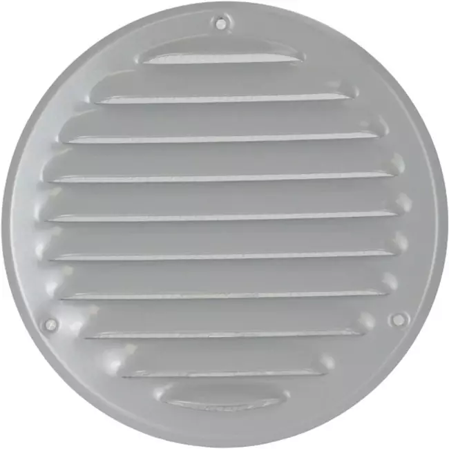 Ventilationsrist i metal rund Ø125 mm grå - MR125P