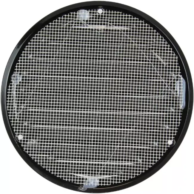 Ventilationsrist i metal rund Ø125 mm sort - MR125M