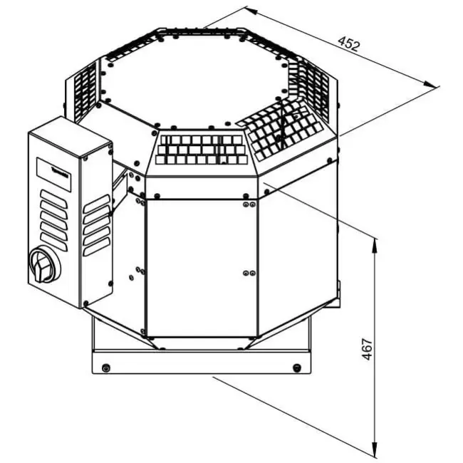 Varmebestandig tagventilator - DVN 225 E2 30