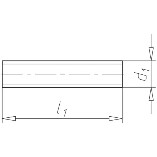 Gevindstangsstykke M8 x 20mm (100 stk.)