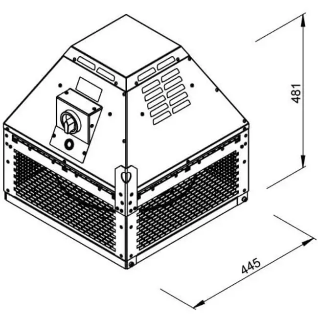 Tagventilator med vandret afkast - DHN 315 D2 F4 30