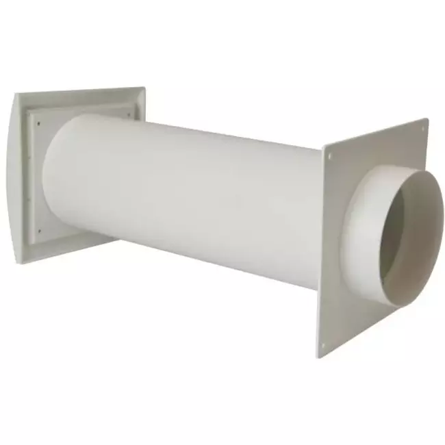 Ventilationssæt gennem væg SPK4 Ø 125 mm med bevægelige blade