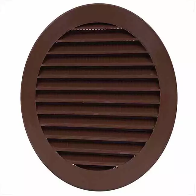 Rist med ventilationsblade diameter 125 mm brun - VR125B