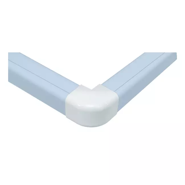 Climaplus-klimakanal Vinkeludvendig bøjning 125 x 75 mm RAL 9010 HVID