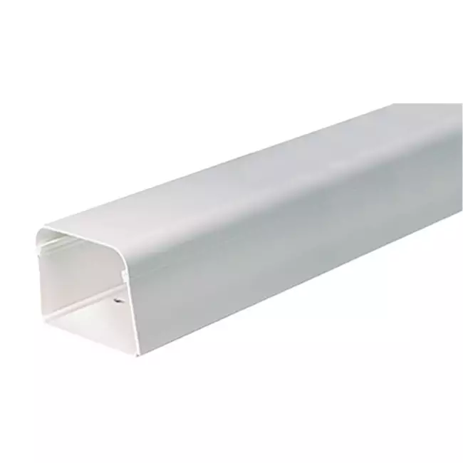 Climaplus-klimaanlægskanal 1,5 m kanal 70x55 mm RAL 9010 HVID