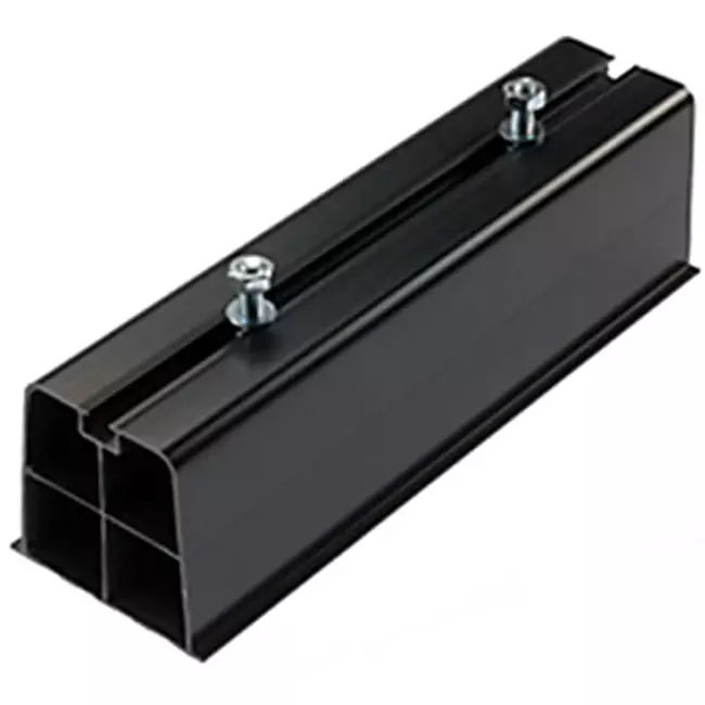 Monteringsstang uden på enheden lavet af hård PVC, længde 450 mm