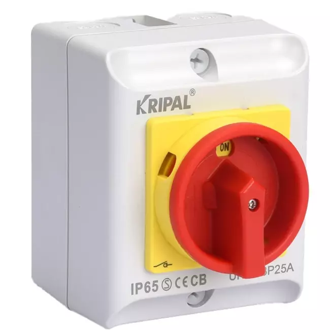 Vedligeholdelsesafbryder 32A 4-polet 230-440V, IP65 + 2 x kabelforskruning