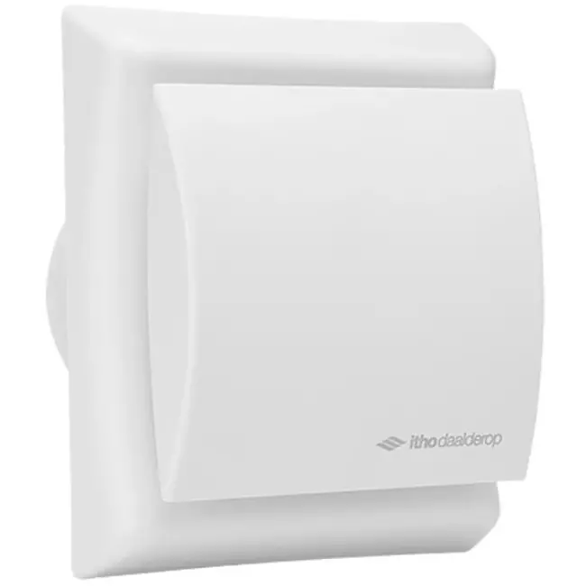 Itho Daalderop badeværelsesudsugning Ø 100 mm – hvid med timer og fugtsensor BTV-N203 HT