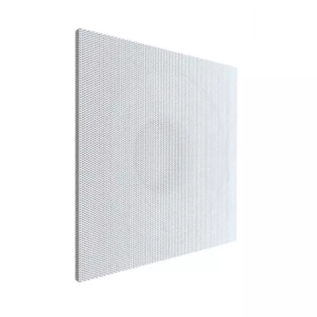 Perforeret 600 x 600 loftdiffusor med justerbar luftstrømning - 250 mm øverste tilslutning - blandet farve RAL 9010