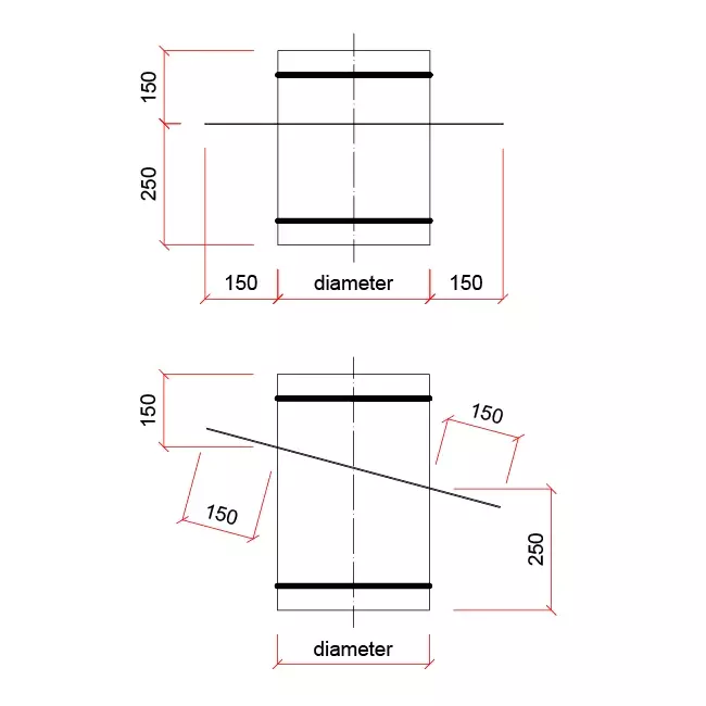 Klæbeplade 16 grader Stream-Vent ventilationshætte diameter 125 mm