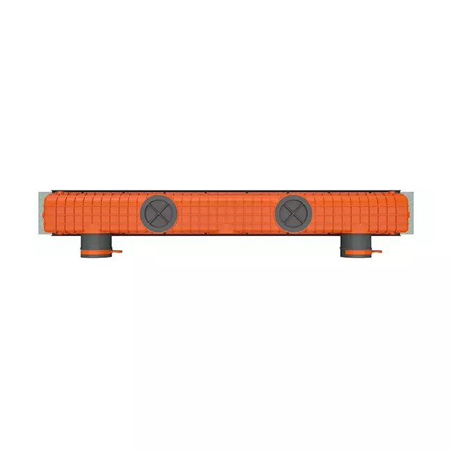 Ergovent pudsbar rammeløs lineær ventilationsrist 1000 mm med tilslutningsdiameter 75 mm – standard
