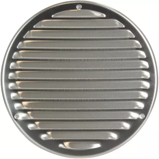 Ventilationsrist i metal, rund Ø 200 mm rustfri stål – MR200i