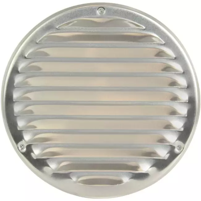 Ventilationsrist i metal, rund Ø 160 mm aluminium – MR160Al