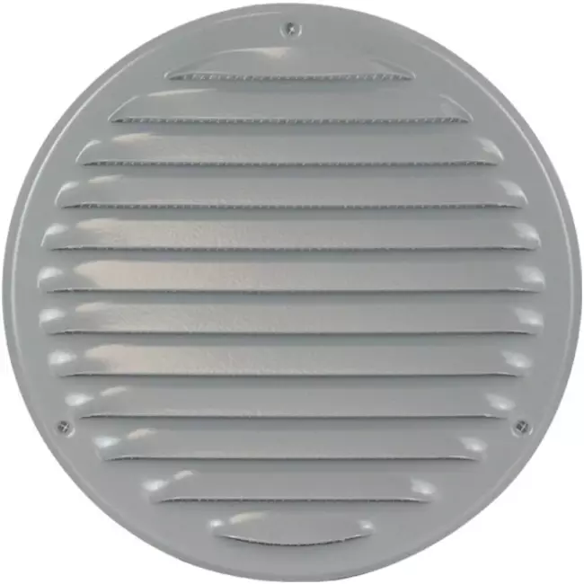 Ventilationsrist i metal rund Ø160 mm grå - MR160P