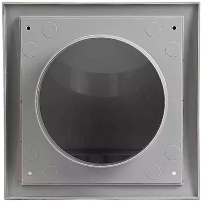 Facadegitter med kontraventil 190x190 mm diameter 125 mm grå – ND12FVP