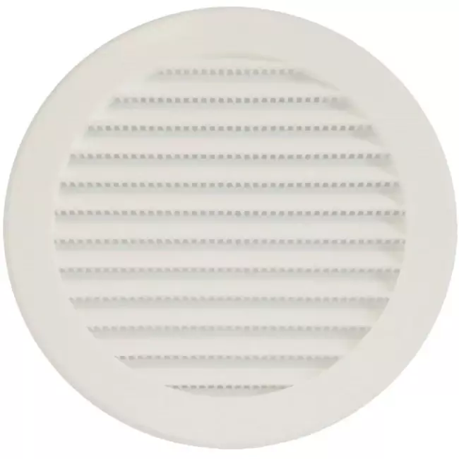 Ventilationsbladsgitter diameter: 125 mm hvid - VR125