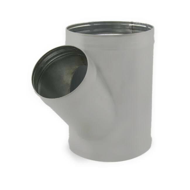 Spiro t-stykke 100 mm diameter 100 mm (45 grader) (sendz. galvaniseret) RAL7035