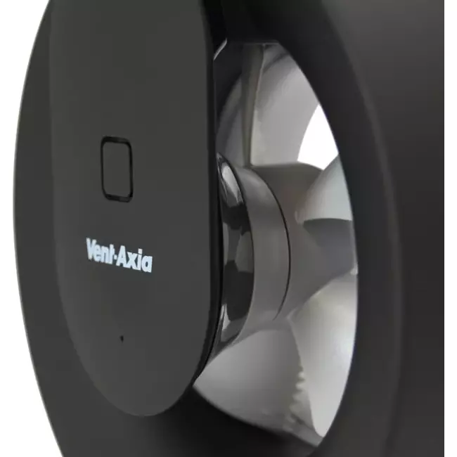 Svara badeværelsesventilator med timer, fugt- og lyssensor, 100–125 mm (app-styret) SORT