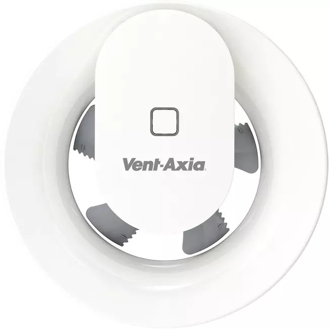 Vent Axia Svara badeværelsesventilator med fugt- og lyssensor Ø 100 – 125 mm (app-styret)