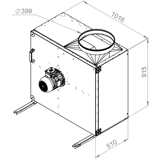 Boksventilator til røggas F400 - MPS 500 D4 F4 30
