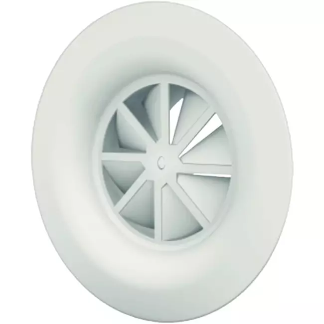 Hvirveldiffusor 315 mm diameter med skruefastgørelse - diffusionskrave - blandet farve RAL 9010
