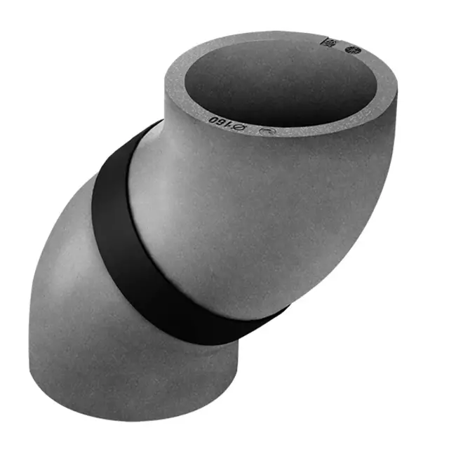 Isoleret bøjning EPS 45° diameter 200 mm