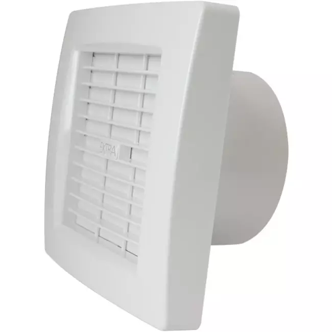 Badeværelsesventilator Ø 100 mm hvid med timer og fugtsensor – luksus X100ZHT