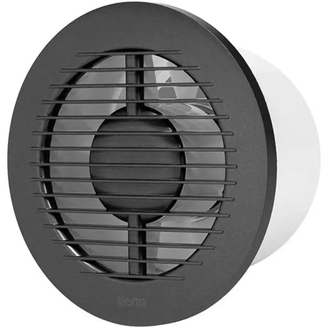 Rund badeværelsesventilator Ø 125 mm antracit – basic EA125A