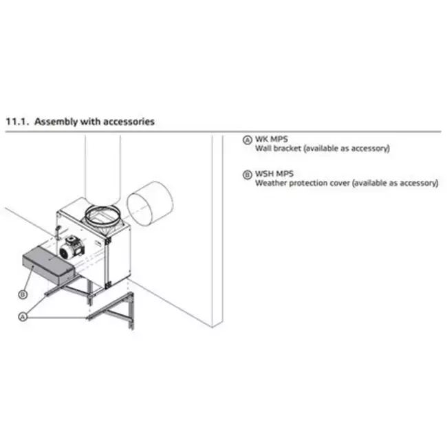 Boksventilator til røggas F400 - MPS 225 D2 F4 30