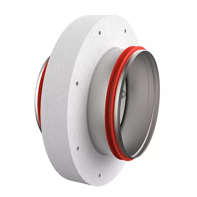 Brandspjæld rund kompakt 630 mm servomotor 24V - E-FDC DD M24 D630