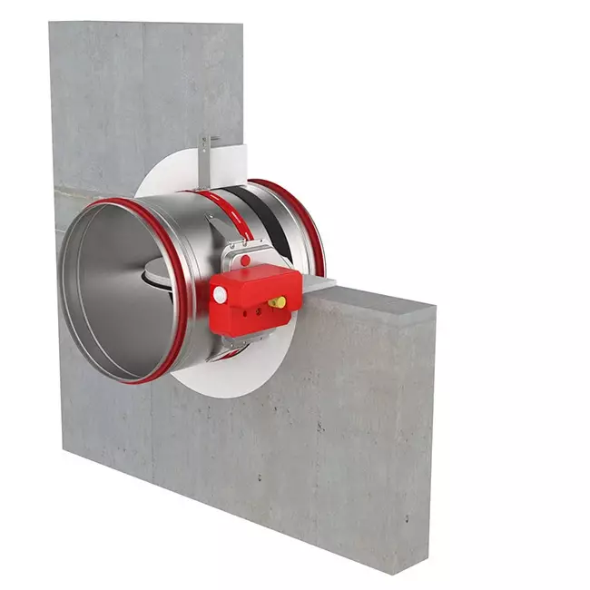 Brandspjæld rund 125 mm servomotor 24V - E-FDC25 D125 M24 S