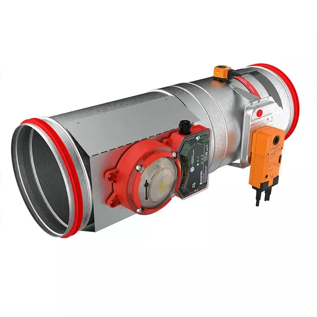 Røgsensor 230V til rundt brandspjæld 200 mm - E-FDC A SSA D200 230