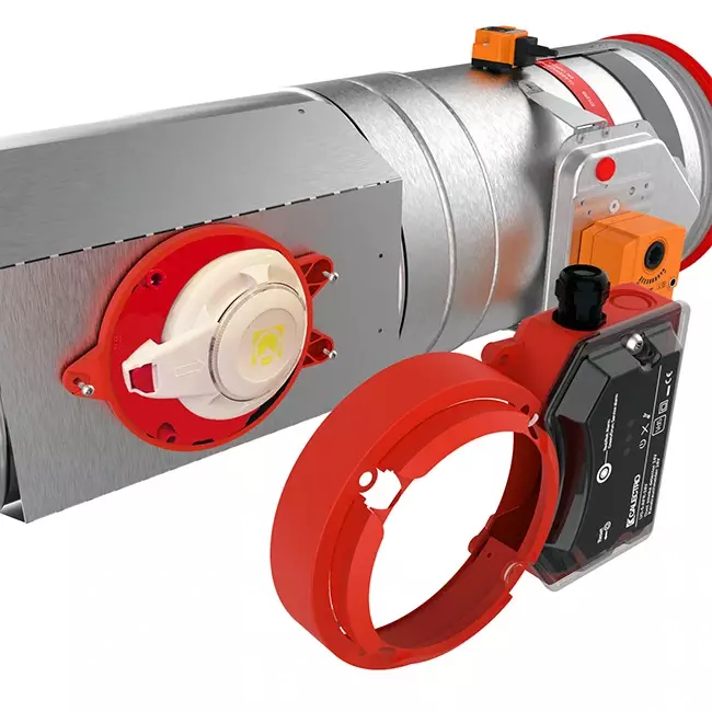Røgsensor 230V til rundt brandspjæld 200 mm - E-FDC A SSA D200 230