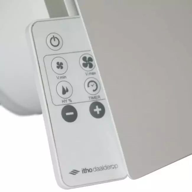 Badeværelsesventilator Ø 100 mm – hvid med timer, fugtsensor og fjernbetjening BTV-ssst Supreme
