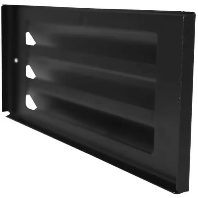 Udvendigt væggitter overflademonteret 300 mm x 100 mm SORT