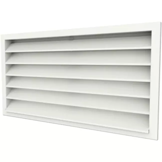Ydervægrist 800x500 aluminium med faste ventilatorblade
