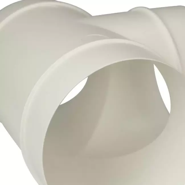 Rundt T-stykke i plast, diameter: 150 mm - AT150