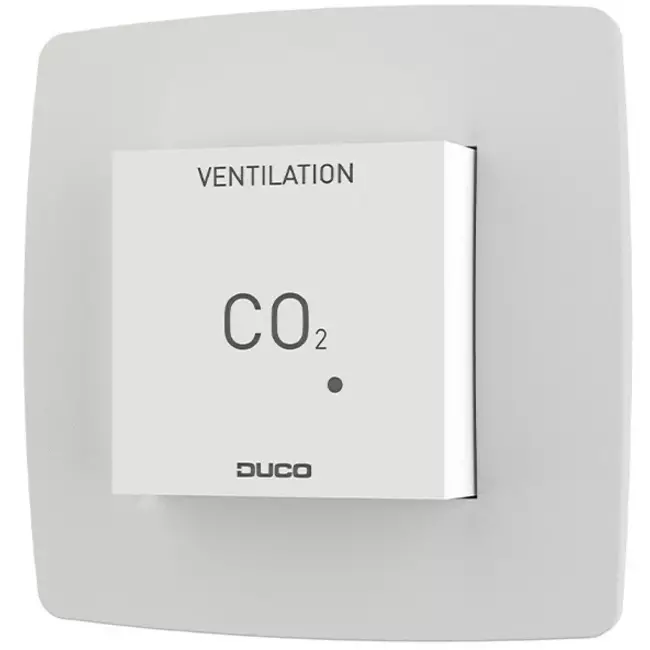 Duco CO2 rumsensor uden styring RF/Kabel hvid