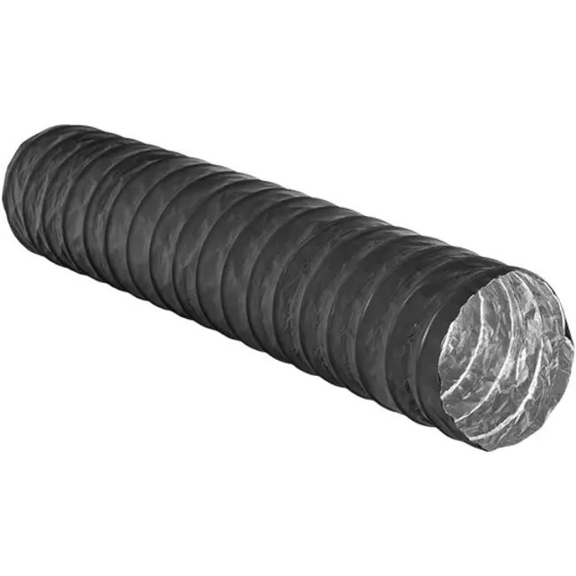Combidec-ventilationsslange i aluminium med yderlag i polyester, SORT, Ø80 mm (10 meter)
