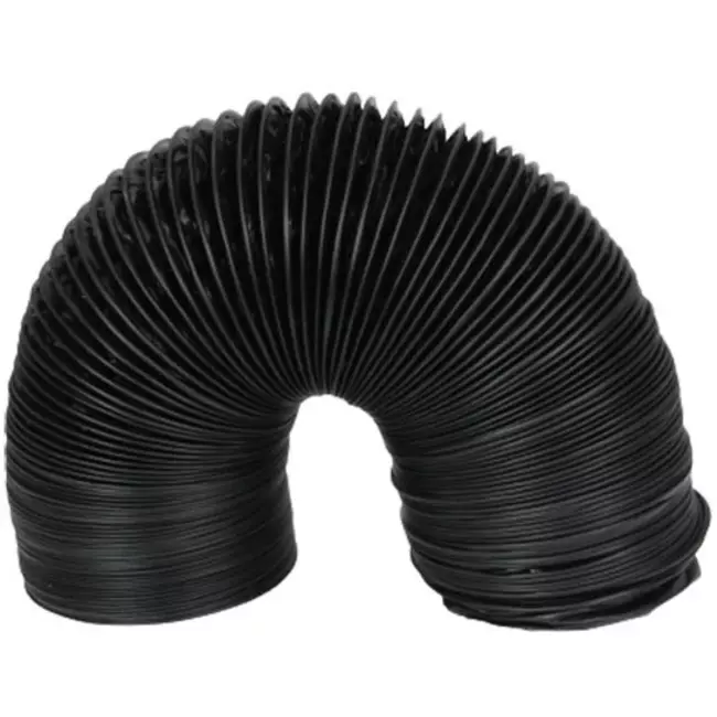 Combidec-ventilationsslange i aluminium med yderlag i polyester, SORT, Ø80 mm (10 meter)