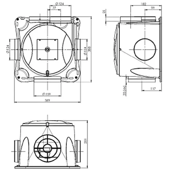 Zehnder ComfoFan Silent 460 m³/h – stik med jordforbindelse