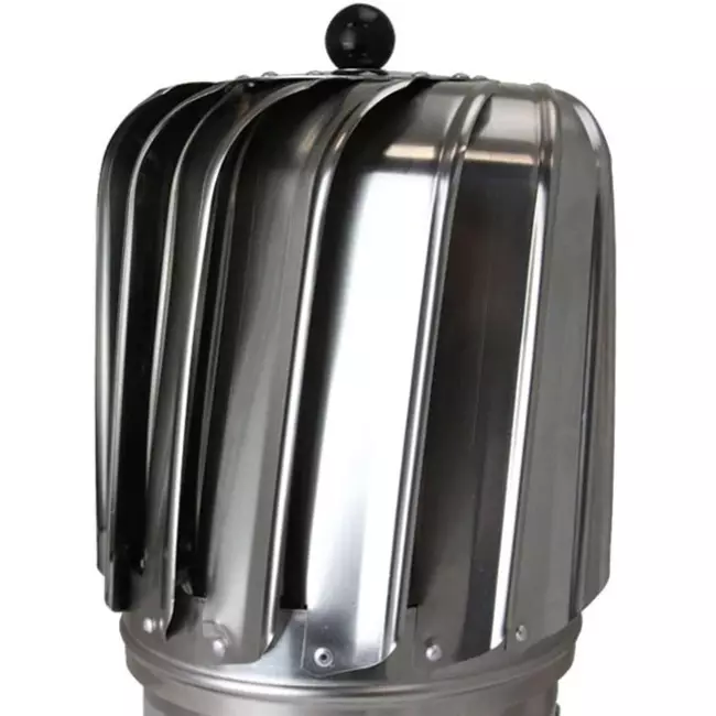 Vinddrevet tagventilator Cowl Oblong 150 mm rustfrit stål inklusive tagplade – 325m3/h