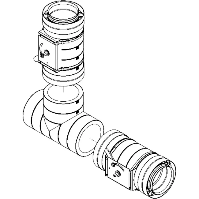 Isoleret volumenregulator EPS diameter 200 mm