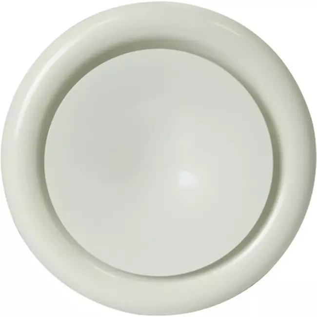 ventilationstilførselsventil metal Ø 80 mm RAL 9010 RAL 9010h fjederclips - DVSC-P080