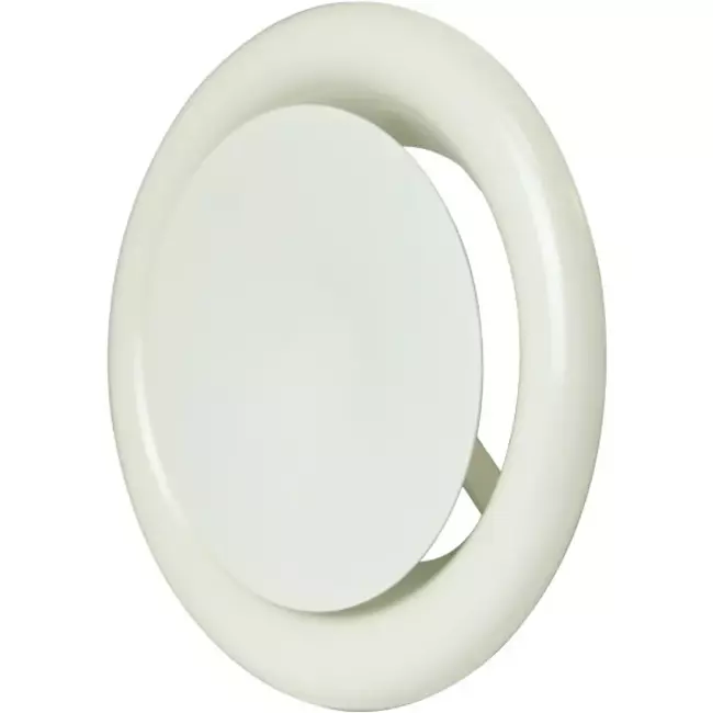 ventilationstilførselsventil metal Ø 80 mm RAL 9010 RAL 9010h fjederclips - DVSC-P080