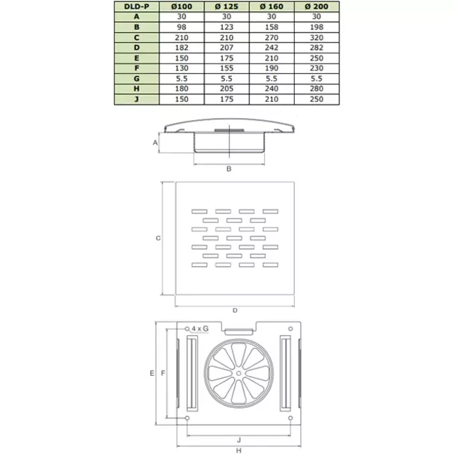 Deluxe ventilationsforsynings- og udsugningsventil med filter Ø 100 mm - Alpha DLD-P100