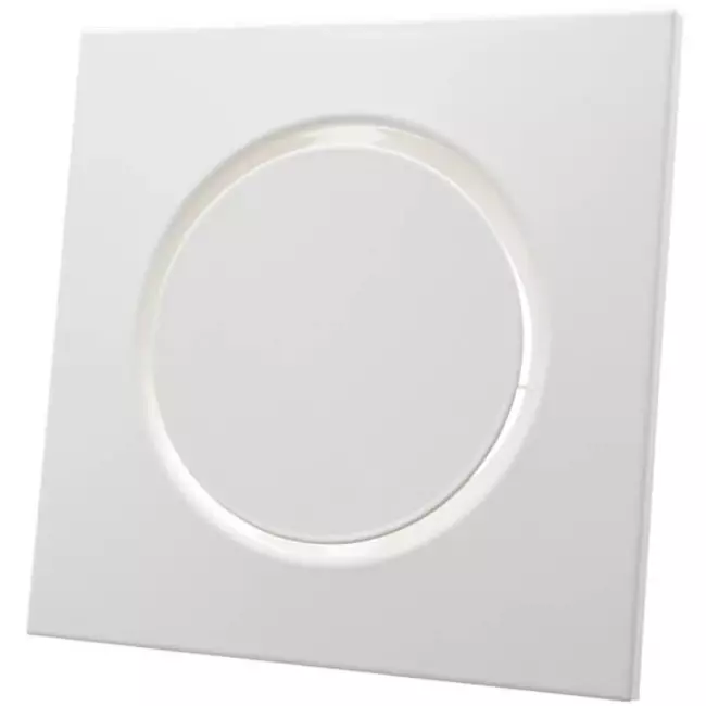 Udsugningsventilationsventil i metal, firkantet Ø 100 mm hvid med friktionsfjedre - DVSQ100